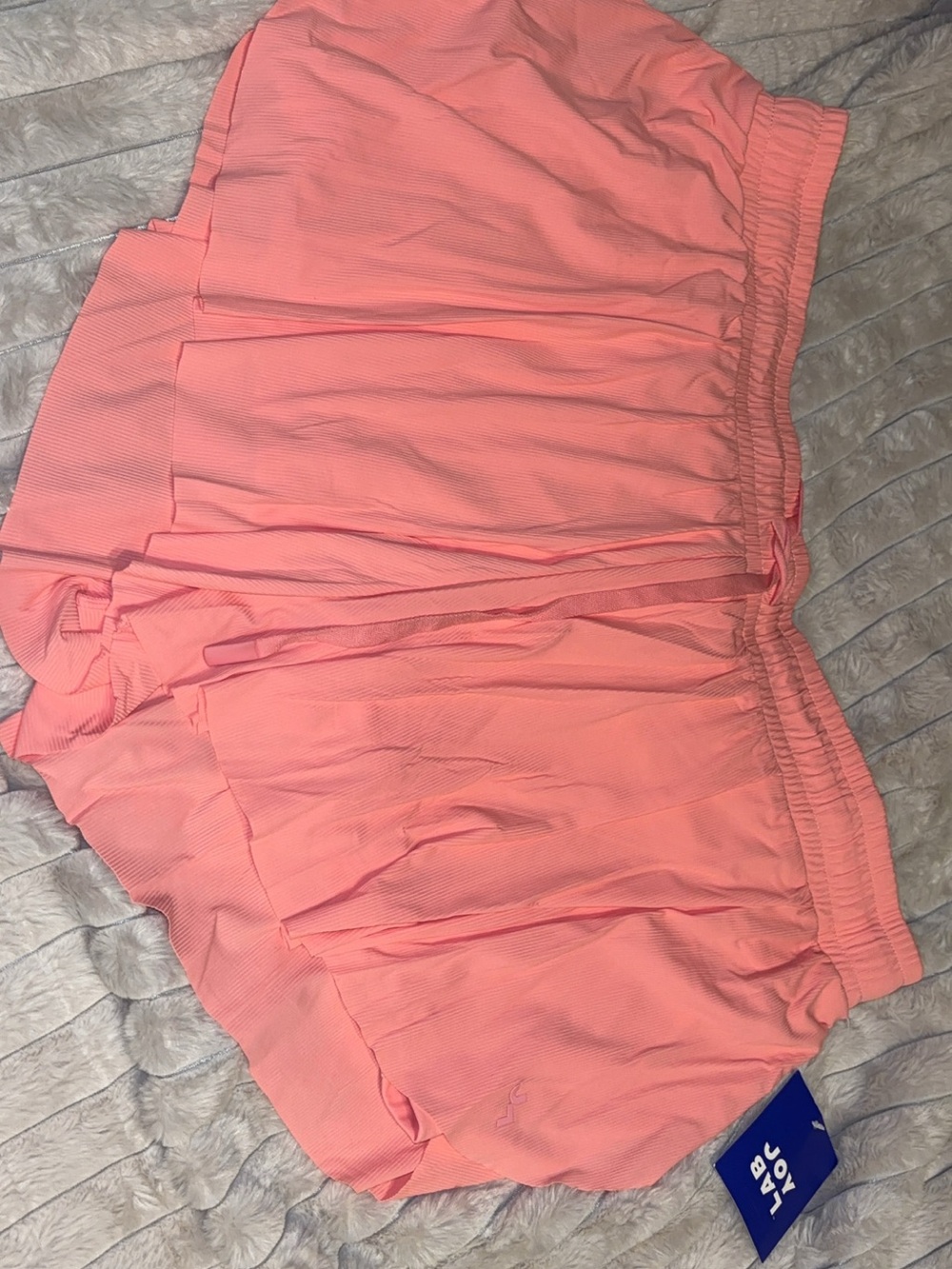 JoyLab Coral Pink Athletic Shorts with Elastic Waist